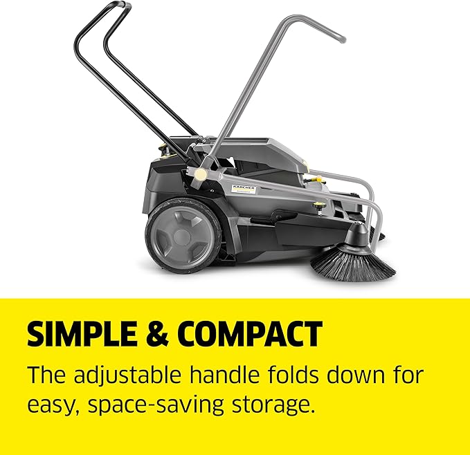 KÃ¤rcher Pro Walk Behind Outdoor Push Sweeper, KM 70/30 C Bp 2SB, Battery Powered, Suction System, Dust Filter - 38" Working Width, 11.9 Gallon - for Commercial Use in Warehouses, Workshops, and More