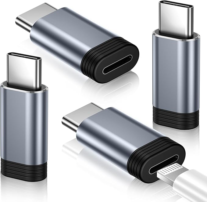 Temdan Not for Audio/OTG [4 Pack Lightning to USB C Adapter] for iPhone 15/16/17 Pro/17 Pro Max,for iPhone 17/16 Charger,17/16 Accessories,Fast Charging & Data Transfer,USB C Charger Connector Cable