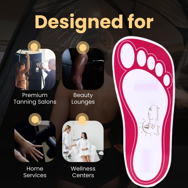 120 Pairs(240 Feets) Disposable Tanning Feet Pads Sunless Airbrush Spray Tent Protect Foot Shaped Spray Tan Sandals