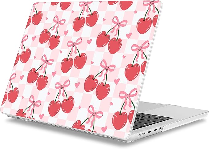 Mektron Case for 2026 M5 MacBook Pro 16 inch A3429 A3428 M4 A3403 A3186 M3 A2991 M2 A2780 M1 A2485 (2021-2025) Pro/Max with Liquid Retina XDR, Hard Shell Plastic Laptop Cover, Cherries Bows C353