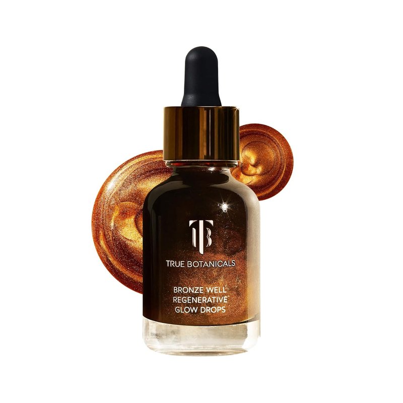 True Botanicals Bronze Well Regenerative Glow Drops - Naturally Bronzing Moisturizer for All Skin Types | 1 fl oz (30 ml)
