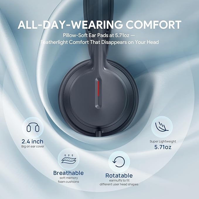 Yealink UH44 Teams Certified USB Wired Headset with 2 Noise Cancelling Mics,Computer Headset for PC,Laptop,Teams,Zoom,Call Center,Home Office,Inline Controls,Comfort Ear Cushions,USB-C/A,Busylight