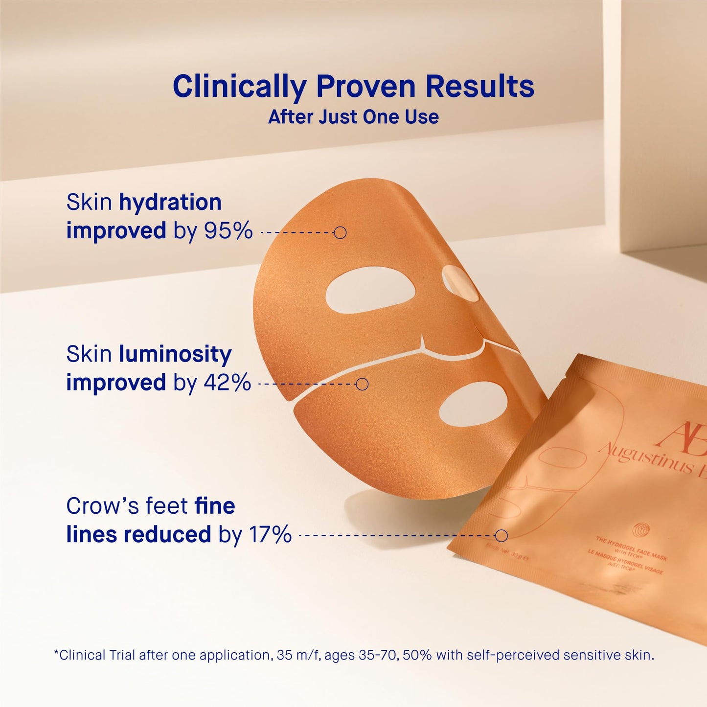 Augustinus Bader The Hydrogel Face Mask – Luxury Cooling, Hydrating & Plumping Facial Treatment – Smooths, Firms & Boosts Radiance – Soothing, Restorative Formula – 1 Mask