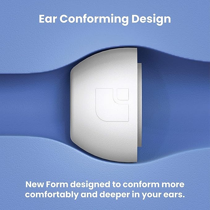 Foam Masters Ultra-Premium Memory Foam Ear Tips for AirPods Pro 1st & 2nd Gen | 3 Pairs | New Ver. | Secure Fit | Super Comfort | Better Noise Cancel | Replacement Buds (Medium, White)