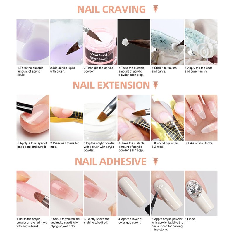 Acrylic Nail Kit With Drill And U V Light Full Nail Kit Set Professional Nail Starter Kit For Beginners Acrylic With Everything