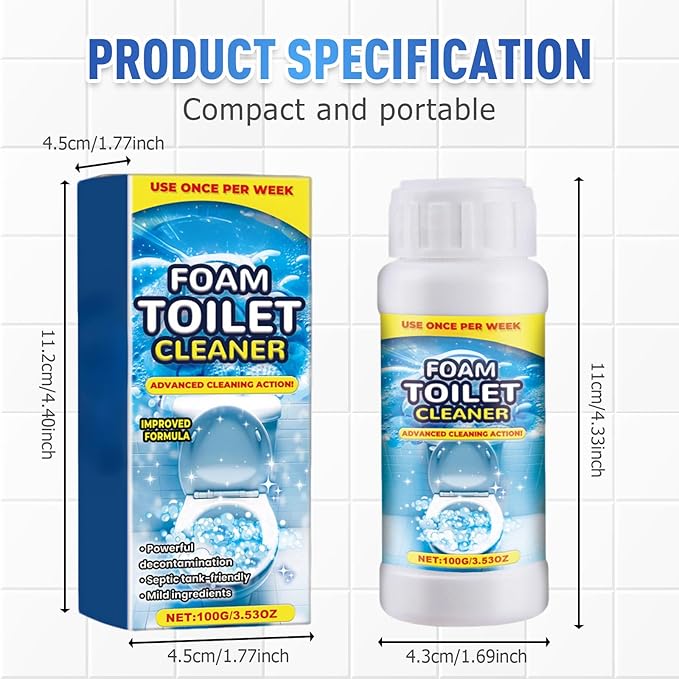 2025 New Foam Toilet Cleaner, Upgraded Powerful Toilet Bowl Cleaner, Advanced Bathroom Cleaner for Home, Powerful Instant Bowl Cleaners for Toilets Squatting Pans (3)