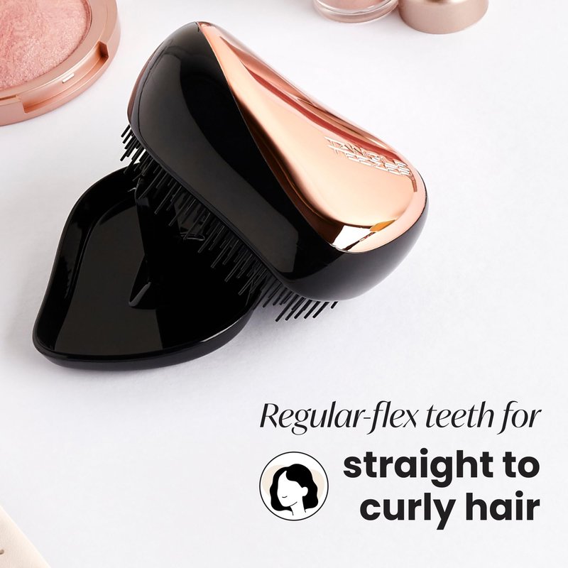 Tangle Teezer Compact styler detangling hairbrush, rose gold black, 1 Gram