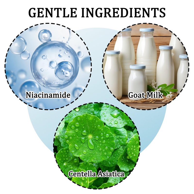 Goat Milk Body Wash,Gentle Silk Soft Foaming Milk Bath,Moisturizing Body Cleanser for All Skin