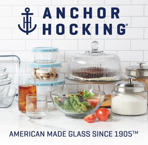 Anchor Hocking Cake Dish Set - 3 Quart Tempered Glass Baking Dishes | Oven & Microwave Safe, Made in USA