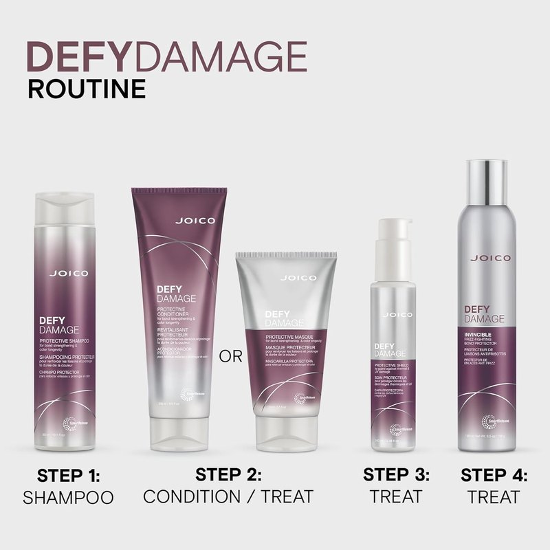Joico Defy Damage Protective Shield - UV & Thermal Protection for Color-Treated Hair | Strengthens Bonds & Preserves Color with Moringa Seed Oil