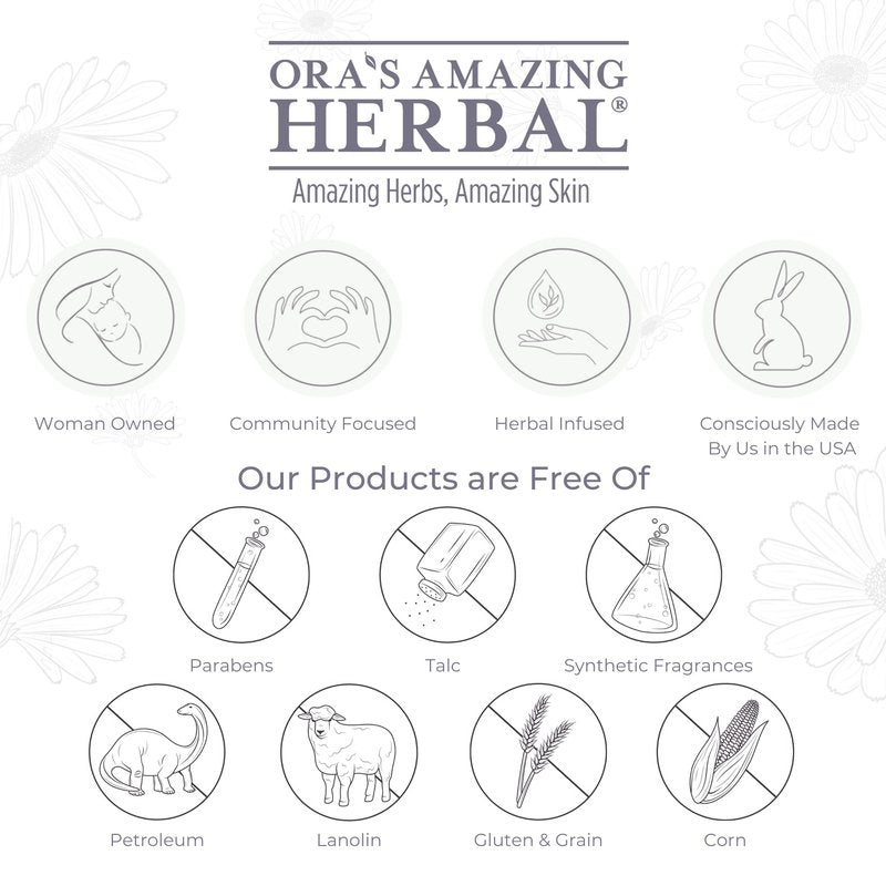 Ora's Amazing Herbal Natural Talc-Free Body Powder for Women, Variety Pack with Essential Oils, No Talc or Corn, Grain-Free, Scented Bath and Dusting Powder, 2.5 oz (3-Pack)