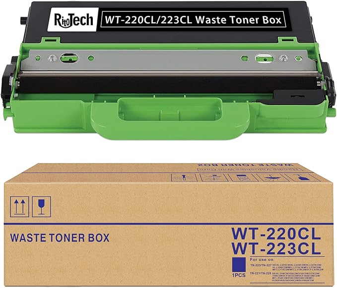 RitoTech 1 Pack Compatible for Brother WT-220CL Waste Toner Box WT-223CL Waste Toner Box Works with MCF-9340CDW HL-3140CW 3170CDW L3210CW L3230CDW L3270CDW 9130CW L3290CDW MFC-L3710CW L3770CDW (Black)