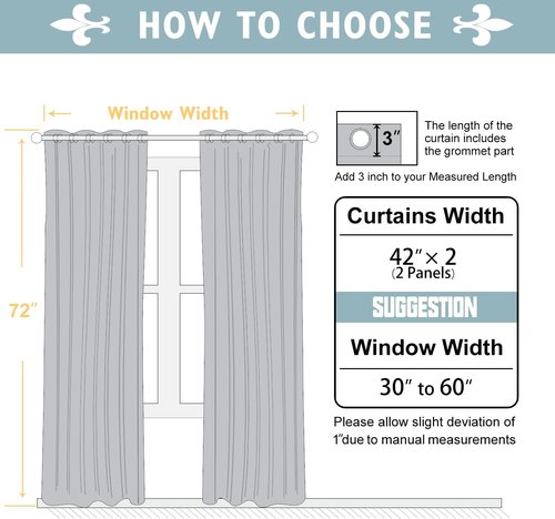 ChrisDowa Blackout Curtains - Thermal Insulated Room Darkening Panels Set | 72 Inches Long, Biscotti Beige (2 Panels)