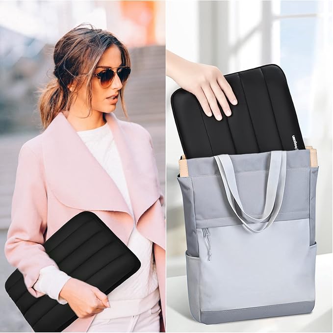 Bagasin Laptop Sleeve Bag, 15 15.6 16 Inch TSA Laptop Bag Protective Sleeve Waterproof with 4-Layer Protection Laptop Sleeve for MacBook, HP, Dell, Lenovo, Asus Notebook