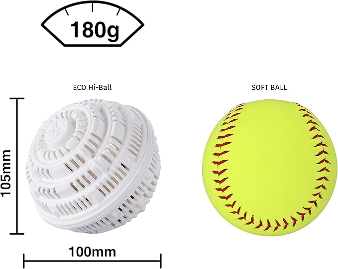 Premium Detergent-Free Washing Machine Balls by Eco Hi-Ball â Save on Laundry Detergent â Naturally Washes Clothes Amazingly with Infrared Ceramic Beads â Safe & Reusable for 1000 Washes | 2-Pack