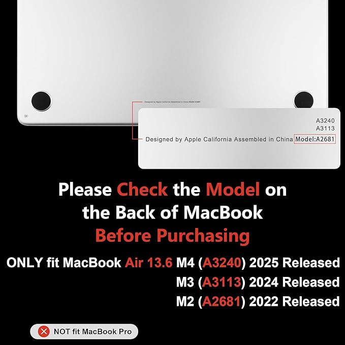 MEEgoodo Case for M4/M3/M2 MacBook Air 13.6 inch Case 2025 2024 2022, Fit Model A3240/A3113/A2681, Laptop Hard Shell with Keyboard Cover Compatible with MacBook Air 13 inch, Fantasy Night Landscape