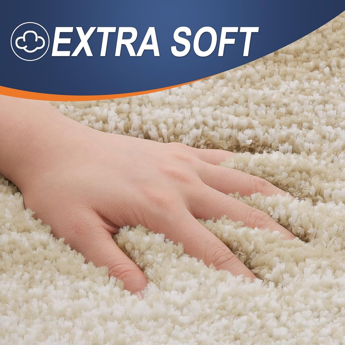 OLANLY Bathroom Rugs - Extra Soft Microfiber Mat 36x24 | Quick Dry, Machine Washable, Rubber Backing, Tan