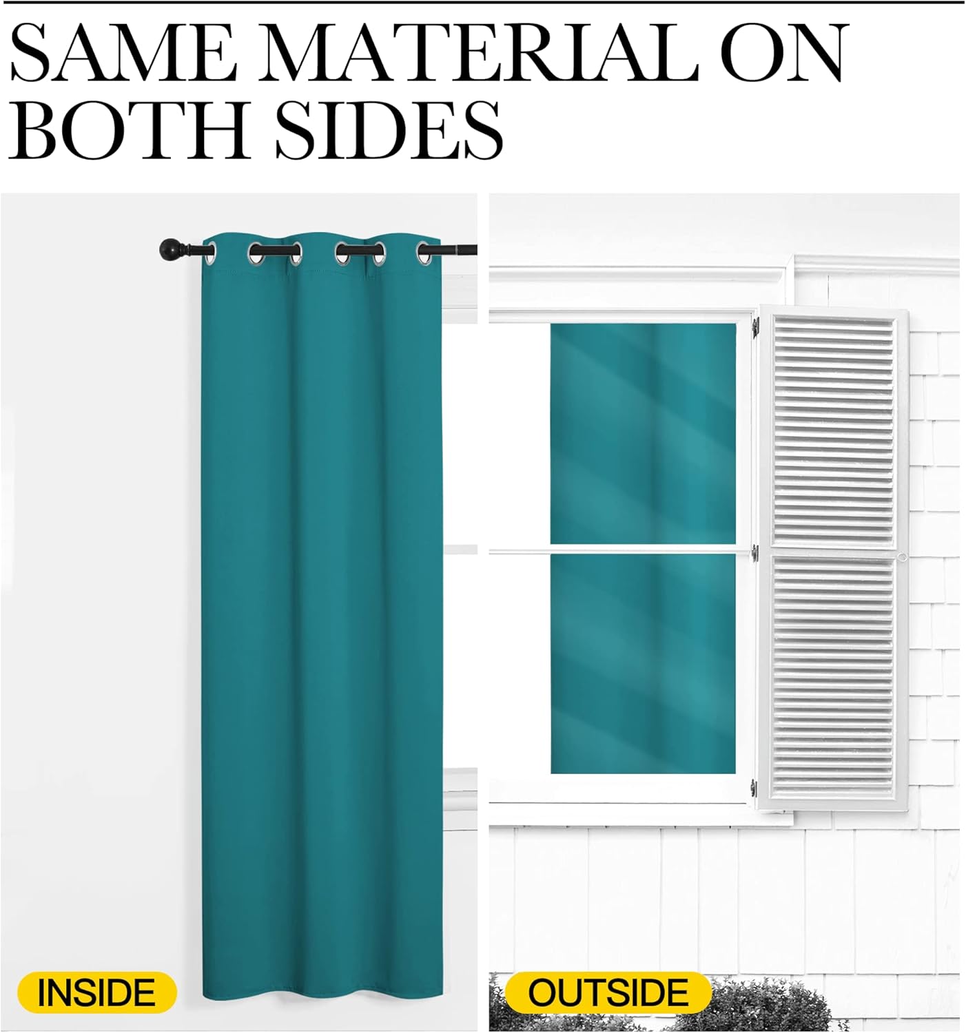 NICETOWN Blackout Curtains - Thermal Insulated Room Darkening Panels | 78 Inch Length, Peacock Teal, 2 Pieces