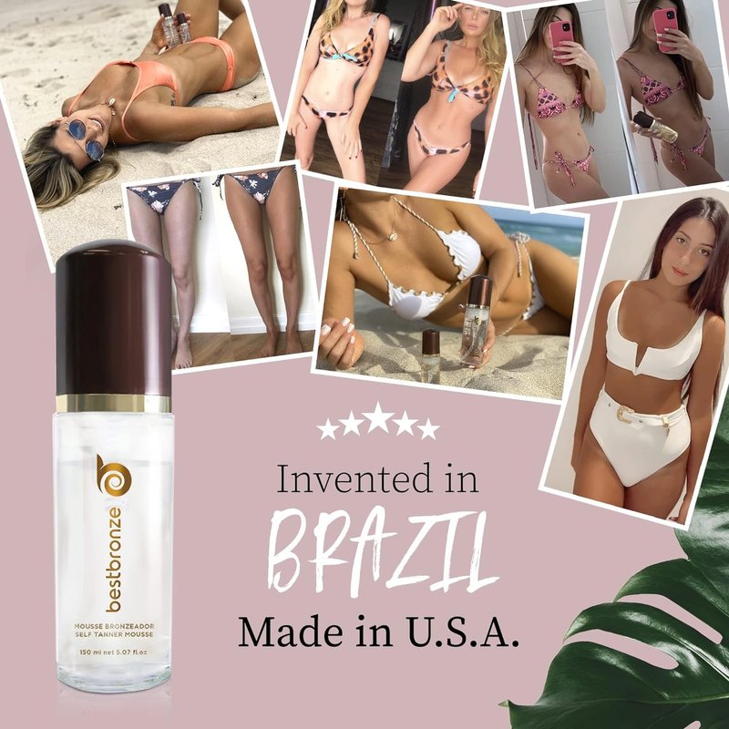 Best Bronze Clear Self Tanner Mousse – Sunless Tanner Foam for Customizable Self Tan, Light to Dark Fake Tan – Vegan Tanning Mousse for a Bronze Glow – Sunless Tanning Foam (5.07 Fl Oz)