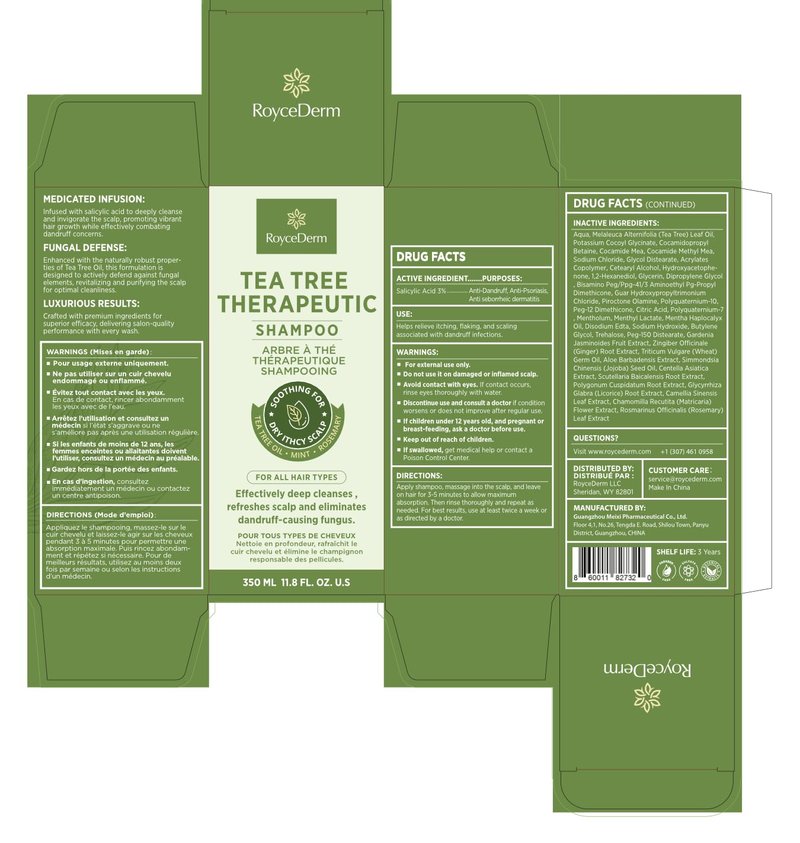 Roycederm Tea Tree Antifungal Shampoo: Folliculitis Shampoo for Dry Scalp, Dandruff, and Itchy Scalp - Medicated Clarifying shampoo with Tea Tree Oil, Paraben & Sulfate Free