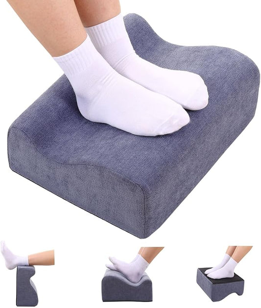Foot Rest for Under Desk at Work,At Work Soft Ergonomic Footrest,Support Foot Pillow,Heel Chair,Leg Elevation Pillow,(Blue)