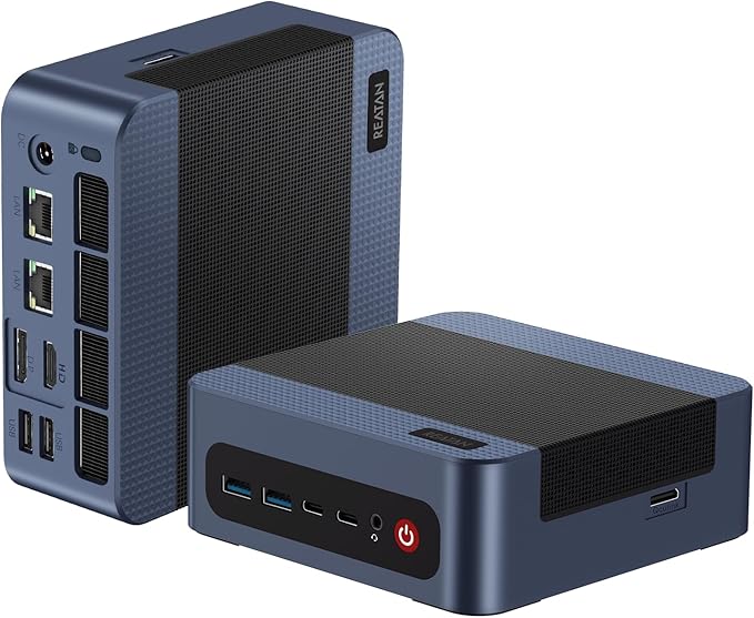 Reatan A6 OCuLink Mini pc Ryzen 7 7840HS Gaming PC,Radeon 780M GPU 32GB RAM DDR5 5600MHz +1TB PCIe4.0 SSD, 8C/16T, 8K Triple Displays (3 Year After-Sale Support)