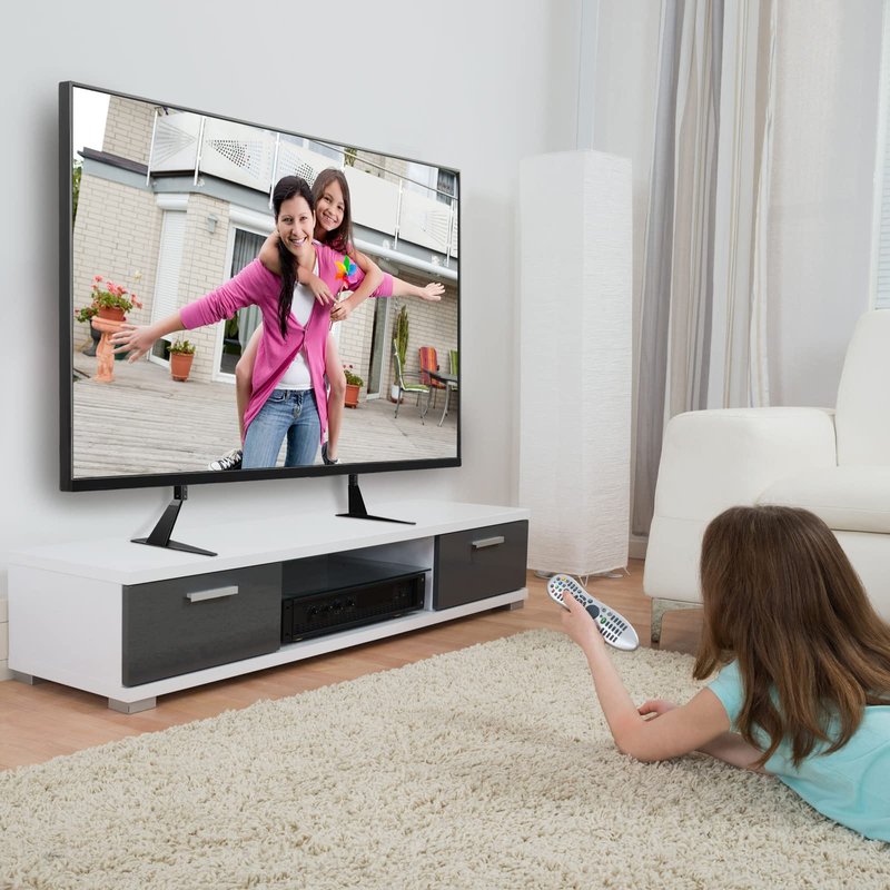 Universal TV Stand, Metal TV Legs for 20-65 inch LCD/LED/OLED/Plasma Flat&Curved Screen TV Height Adjustment with VESA 75x75mm to 800x500mm Max ML1760