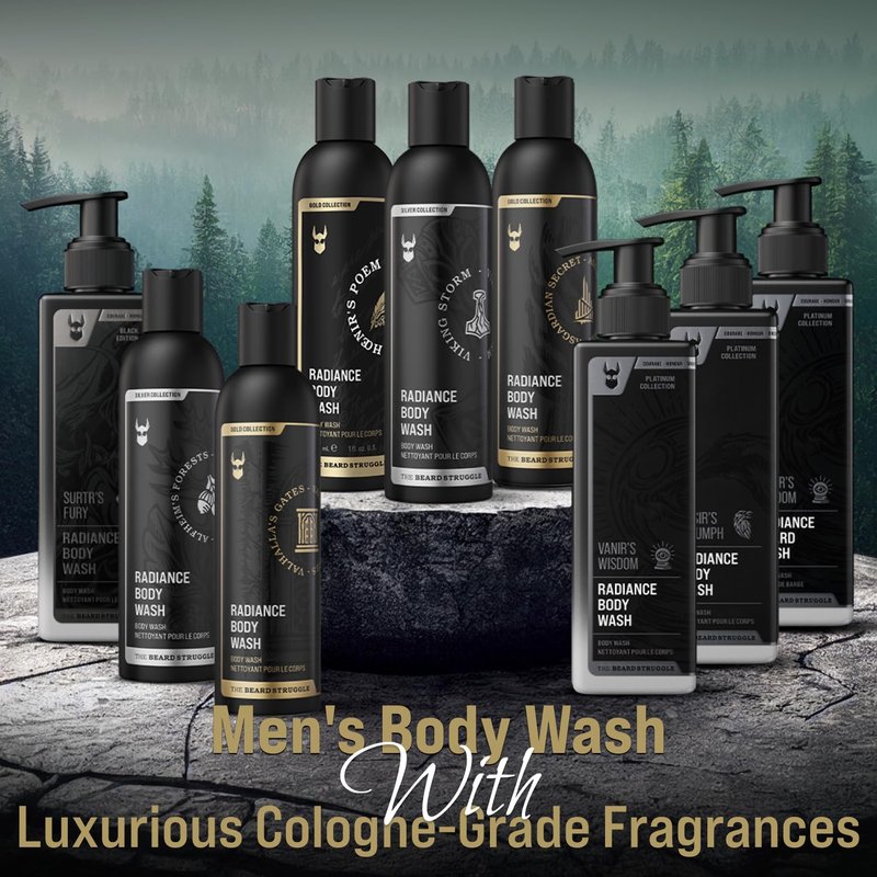 Men's Body Wash - Aesir's Triumph Natural Shower Gel | Skin Cleaning Agent - 240 mL / 8 fl. oz.