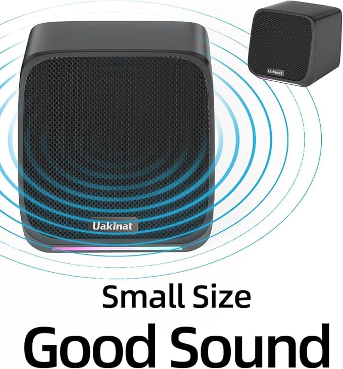 Uakinat Computer Speakers for Desktop PC,USB Powered 3.5mm Aux Speaker for PC (E-1088)
