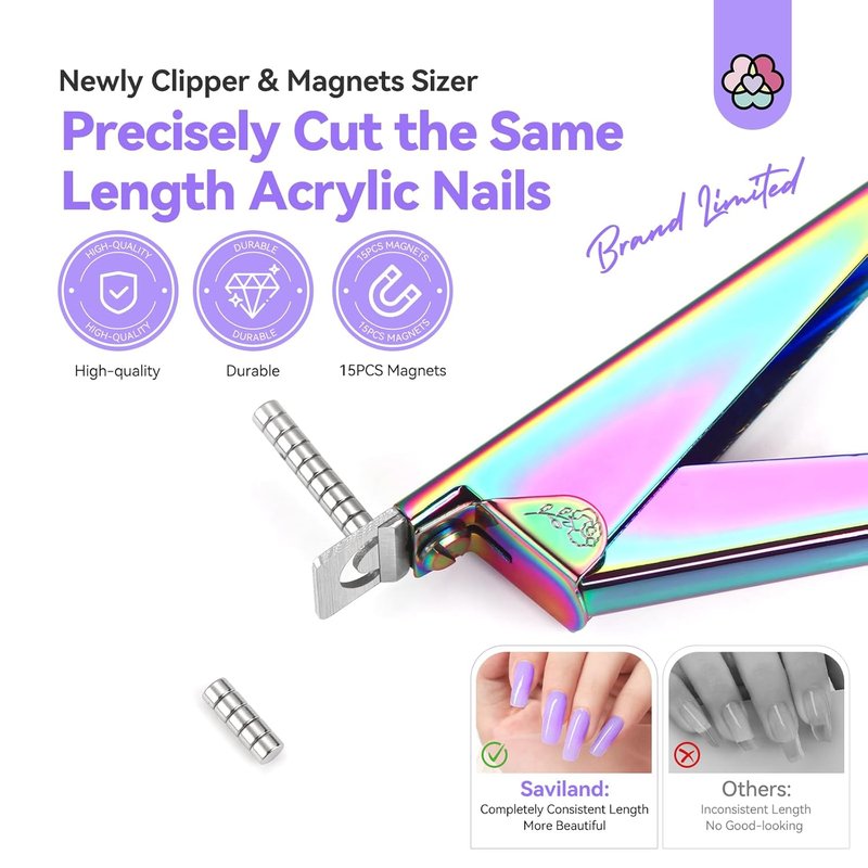 SAVILAND Dip Powder Liquid Set - 10 Pcs Base & Top Coat with Activator | 15 ml Acrylic Nail Essentials