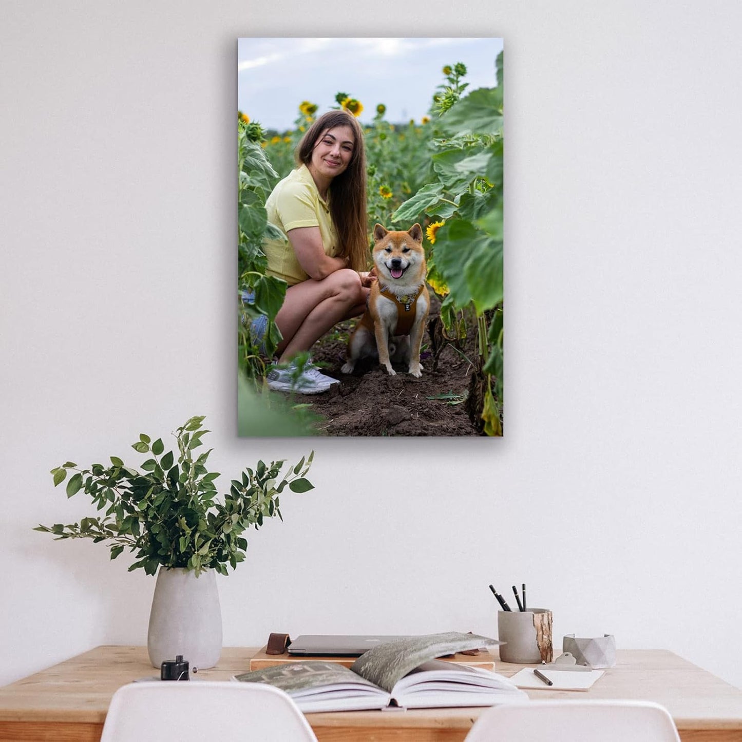 Skiennix Custom Canvas Prints - Personalized Framed Wall Art for Pet & Family Gifts | 8" W x 8" H