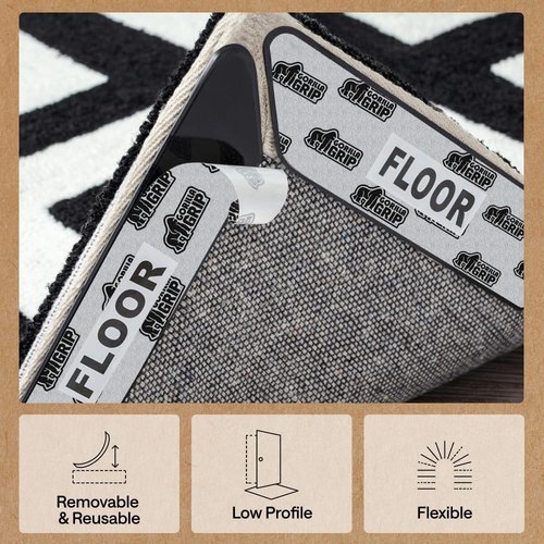 GORILLA GRIP Rug Gripper Pads - Reusable Double-Sided Stickers for Secure Carpet Hold | 8 Pcs