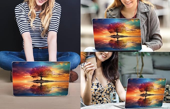 CISSOOK Compatible with MacBook Air 13.6 inch Case 2026 2025 2024 2023 2022 Release A3449 A3240 A3113 A2681, Protective Hard Shell Case Cover for MacBook Air 13 inch M2 M3 M4 M5, Tree Landscape