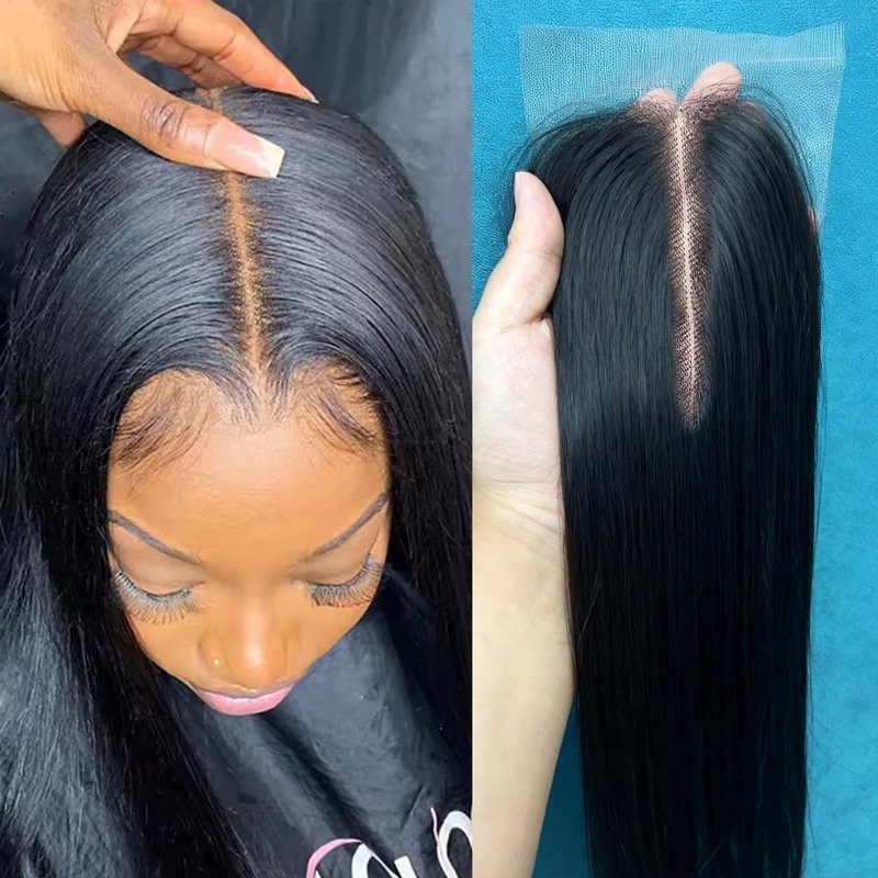 2x6 Hd Lace Closure Straight Indian Virgin Human Hair,18Inch Middle Part Pre Plucked Natural Hairline Transparent Swiss Lace Closure Human Hair