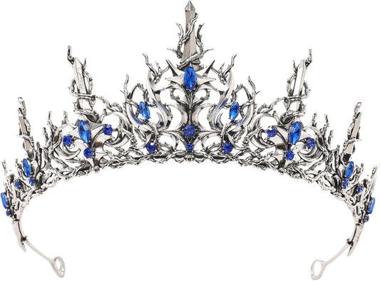 Halloween Crown - Black Gothic Tiara with Vines | Baroque Costume Accessory for Women & Girls