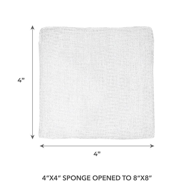ForPro Professional Collection Premium 12-Ply Gauze Sponges, 100% Cotton, Lint-Free, Non-Sterile Cotton, for Cosmetic and Medical Use, 4” x 4”, 200-Count (Pack of 4)