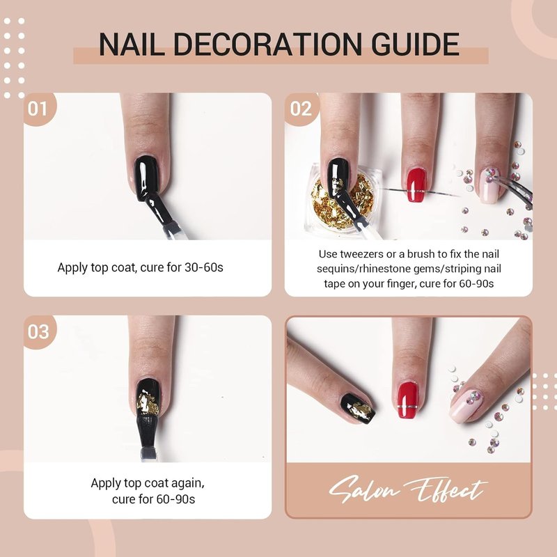 Modelones Nail Polish Set - 6 Quick Dry Colors | Milky White, Nude Pink, Iridescent Grey, Pearlescent Finish