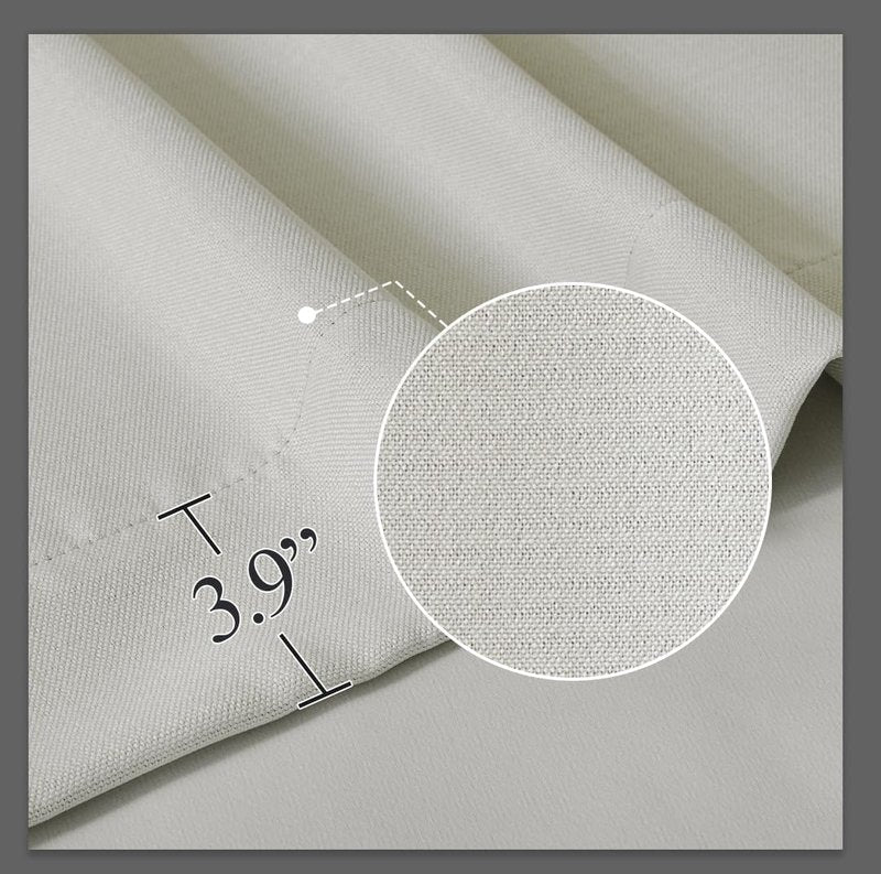 NICETOWN Room Darkening Curtains 84 inches Long Thermal Faux Linen Curtains for Bedroom 2 Panels, Pinch Pleated Light Blocking Thermal Insulated Thick Drapes for Living Room, Natural, W50 x L84