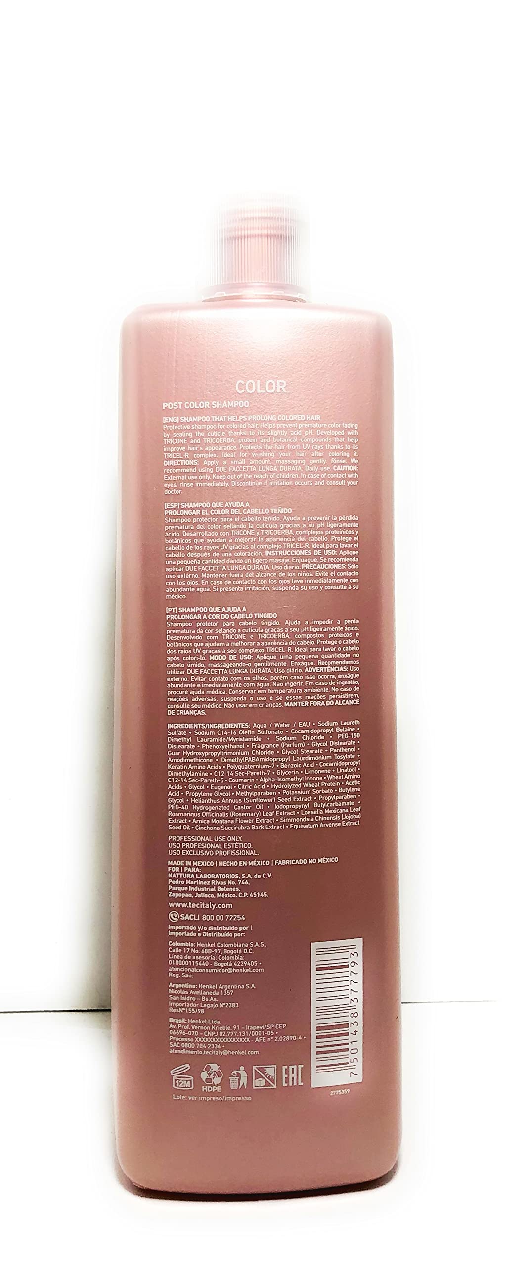 Tec Italy Post Color Shampoo 33.8 Oz