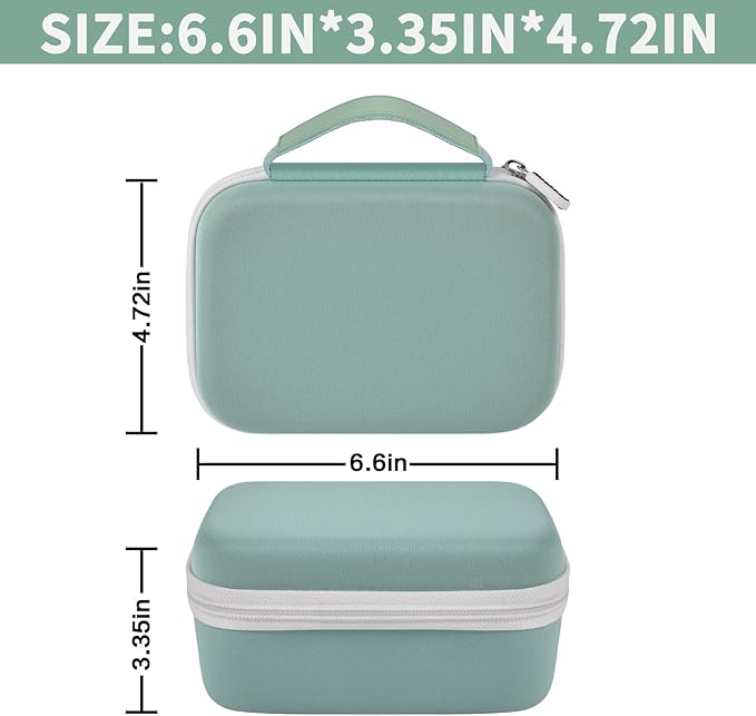 Boobowl Case Compatible with Phomemo M110 Label Maker - Portable Mini Bluetooth Thermal Label Maker Carrying Storage Bag for Printer Labels, USB Cable and Accessories Black (Box Only) - Green