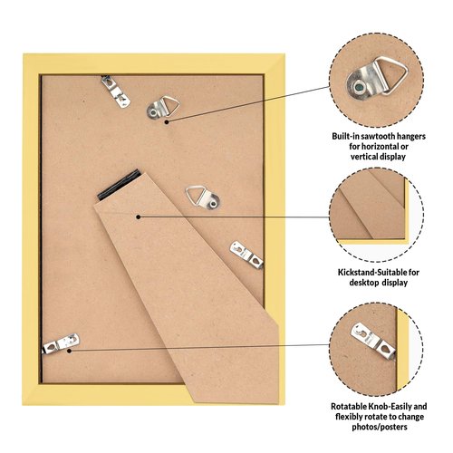LaVie Home 4x6 Picture Frame Gold Set of 10, Display 4 x 6 Picture, Photo Frame Collage for Wall Gallery or Table Deco, Hanging or Tabletop Display