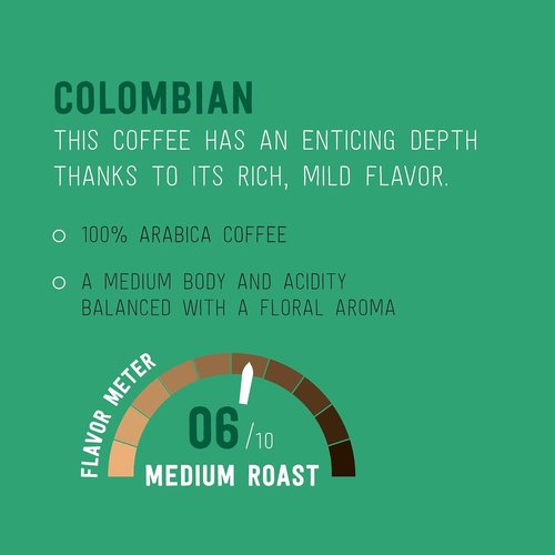 Happy Belly Medium Roast Coffee Pods - Colombian Flavor | Keurig Compatible | 24 Count (Pack of 2)
