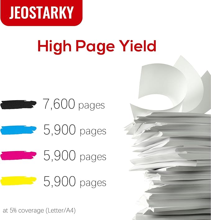 Jeostarky 055 High Capacity Toner Cartridge Replacement for Canon 055H 055 Toner Cartridges Set for Canon MF743Cdw Ink Color imageCLASS MF743Cdw MF741Cdw MF741C MF743C Printer (4 Pack)