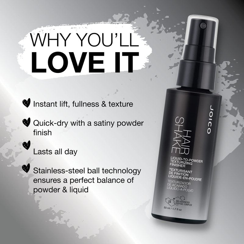 Hair Shake Liquid-To-Powder Texturizing Finisher | For Most Hair Types | Long-Lasting Volume | Instant Lift | Quick Dry Finish | Protects Against Pollution | Paraben Free | 1.7 Fl Oz
