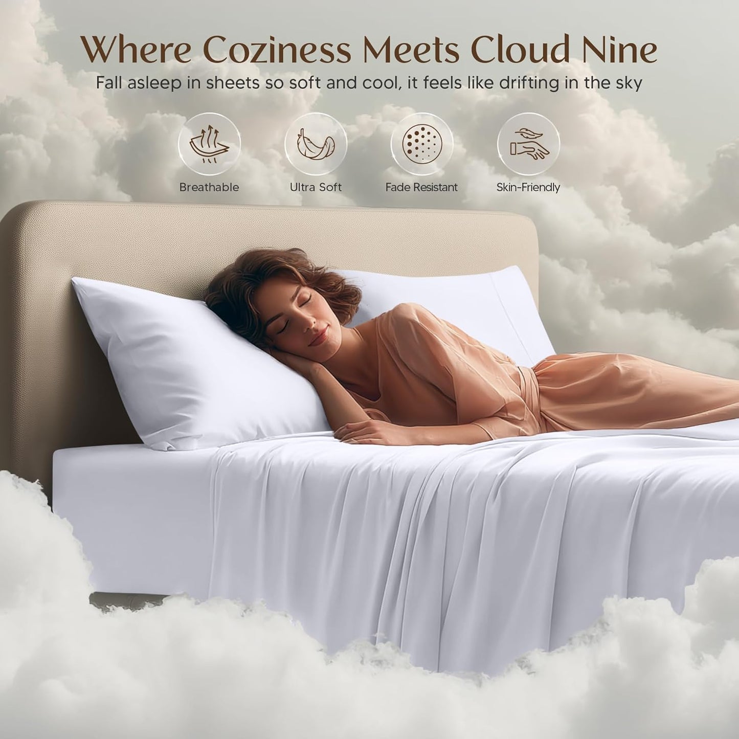 Utopia Bedding Queen Bed Sheet Set - Soft Brushed Microfiber - 4 Pieces, Fade & Shrinkage Resistant | White