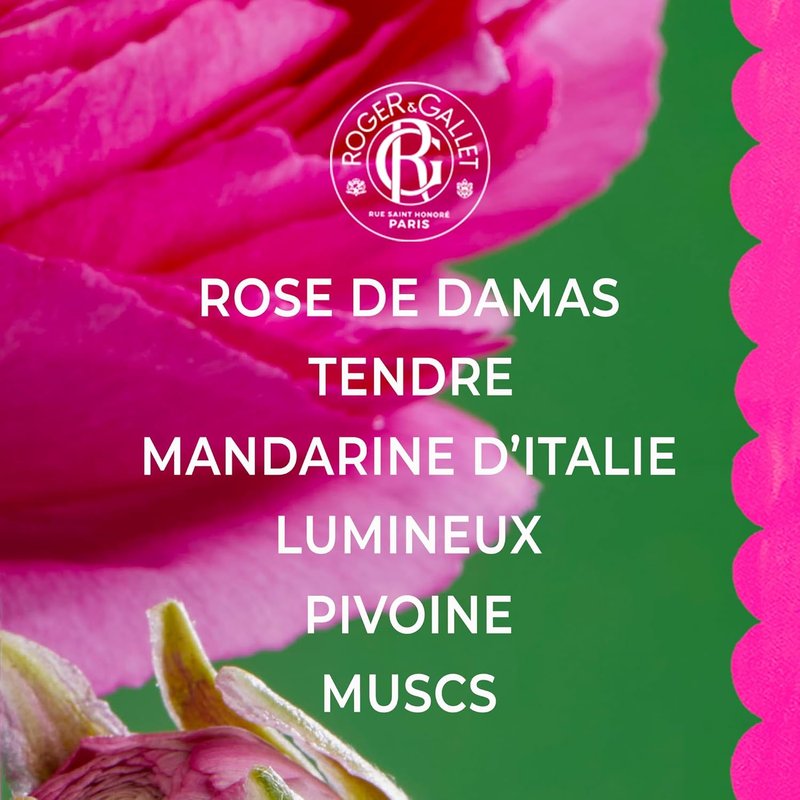Roger & Gallet Wellbeing Fragrant Water Spray - Refreshing Eau Fraîche Body Mist with Natural Ingredients | Rose, 3.3 Oz.