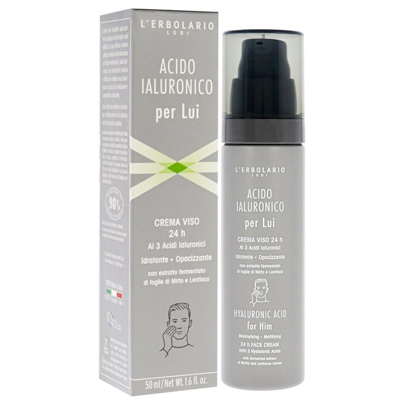 Hyaluronic Acid Face Cream for Men - 24 Hour Hydration & Moisture Lock