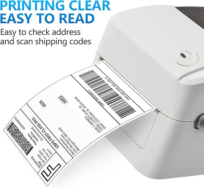 FungLam 4 Rolls 4x6 Direct Thermal Shipping Labels, 250 Labels Per Roll, 1" Core, Perforated, White Mailing Postage Shipping Label Compatible with Zebra 2844 ZP-450 ZP-500
