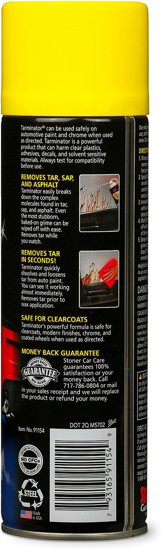 Stoner Car Care 91154 Tarminator Tar, Sap, and Asphalt Remover â Fast Acting Tar and Sap Remover for Cars â Clear Coat Safe Auto Cleaner for Paint, Chrome and Wheels â 10 oz