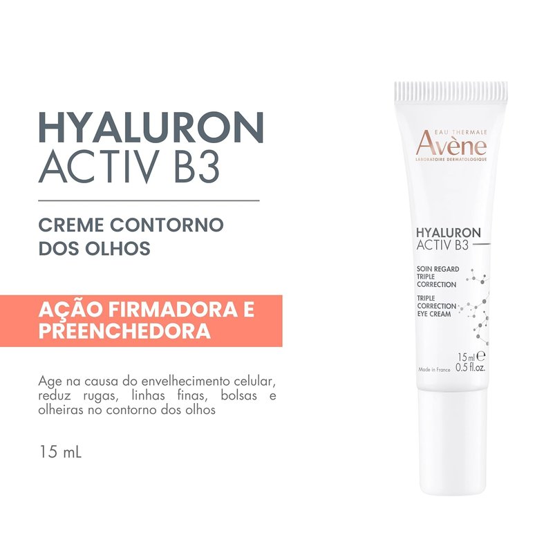 Avène Eye Cream - Hyaluron Activ B3 Triple Correction Formula | 0.5 Fl Oz